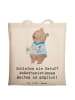 Mr. & Mrs. Panda Tote Bag Anästhesistin Freude mit Spruch in Creme