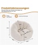 ABRIHOME Sitzsack in Creme Plüsch mittel weich für Wohnzimmer Kinderzimmer