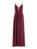 Vera Mont Abendkleid mit Lurexfaden in Red/Silver
