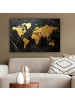 OnlyWow Leinwand Bilder Goldfarben