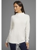 Delmao Stehkragenpullover in Offwhite