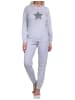 NORMANN langarm Schlafanzug Pyjama Bündchen und Stern - 83340 in grau
