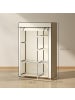 HOMCOM Stoffschrank in Cremeweiß 103L x 43B x 162,5H cm