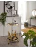 KADIMA DESIGN Goldener Servierwagen mit Retro-Charme und schwarzem Sicherheitsglas