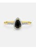 Diamant L'éternel Ring, mit Saphir, 375 Gelbgold