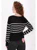 DreiMaster Women Cardigan in black offwhite