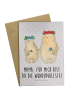 Mr. & Mrs. Panda Grußkarte Bären mit Blumenkranz mit Spruch in Grau Pastell