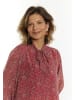 Usha Damen Midikleid Mit Floralem Print in Rot Mehrfarbig