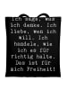Mr. & Mrs. Panda Tasche Spruch Freiheit Leben mit Spruch in Schwarz