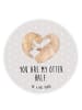 Mr. & Mrs. Panda magnet Otter Herz mit Spruch in Grau Pastell