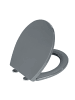Wenko WC-Sitz mit Wandpuffer in Grau, (B) 4,2 x (H) 37 x (L) 44,5 cm