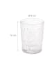 relaxdays 4 x Trinkglas "Vintage" in Transparent - 300 ml