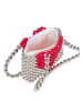 myMo Women Shoulder Bag in Silver Red