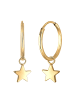 Elli Ohrringe 925 Sterling Silber Astro, Stern, Sterne in Gold