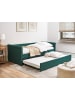 Beliani Tagesbett LIBOURNE in Grün - (W) 184 x (H) 75 x (L) 220 cm