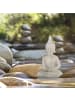 relaxdays Buddha-Figur in Weiß - (B)11 x (H)18 x (T)6 cm