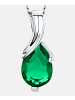 Diamant L'éternel Halskette mit Anhänger aus 375 Weißgold mit Smaragd