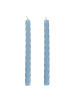 Butlers Butlers Stabkerze TWISTED 2er-Set in Hellblau