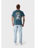 OLDSKULL T-Shirt Asian Virtual Logo Graphic in Dark Green