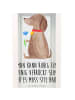 Mr. & Mrs. Panda Kerzenhalter Hund Blume mit Spruch in Transparent