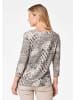 GOLDNER Blusenshirt Edles Printshirt mit Allover-Druck in beige / gemustert