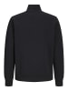 JACK & JONES Junior Sweatshirt mit halbem Reißverschluss in Black