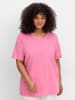sheego T-Shirt in blumiges pink