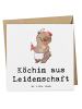 Mr. & Mrs. Panda Deluxe Karte Köchin Leidenschaft mit Spruch in Weiß