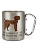 Mr. & Mrs. Panda Edelstahl Trinkbecher Hund Dogge mit Spruch in Silber
