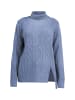 Finn Flare Strickpullover Zopf in light blue