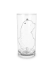 Mr. & Mrs. Panda Wasserglas Bär Schulterblick ohne Spruch in Transparent