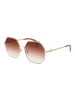 Longchamp Frauen Sonnenbrille Geometrisch Gold