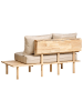 Beliani 2-Sitzer Sofa SALO in Beige/Braun - (W) 155 x (H) 74 x (L) 104 cm
