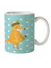 Mr. & Mrs. Panda Kindertasse Fuchs Blumen ohne Spruch in Türkis Pastell