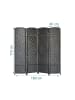 relaxdays Paravent in Schwarz - (B)160 x (H)170 cm