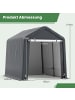COSTWAY Gerätehaus Garagenzelt 195x240x214cm in Grau