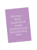 Mr. & Mrs. Panda Grußkarte Spruch Ärztin Superheld mit Spruch in Lavendeltraum