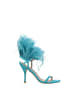 Stuart Weitzman Grün Leder Stiletto Absatz Sandalen