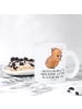 Mr. & Mrs. Panda Tee Tasse Capybara Wein mit Spruch in Transparent