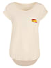 F4NT4STIC Long Cut T-Shirt Spain Spanien Flagge in Whitesand