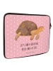 Mr. & Mrs. Panda Tasche Laptop Schildkröte MHerzieren mit Spruch in Rot Pastell