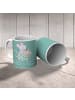 Mr. & Mrs. Panda Kaffeetasse Erzieher Superheld mit Spruch in Meeresbrise
