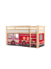 58 aufm Kessel KINDERBETT Karolina 210x114x106 Massivholz Natur Textilset Feuerwehr