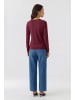 Oui Schmal geschnittenes Langarmshirt aus Modaljersey in Bramble Berry
