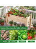 COSTWAY Hochbeet aus Holz 119x45x51cm in Hellbraun