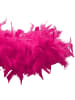 tectake Schwarze Federboa mit echten Truthahnfedern, pink