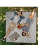 relaxdays Picknickdecke in Grauweiß - (L)200 x (B)200 cm