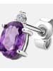 Diamant L'éternel Ohrringe aus 585 Weißgold mit 0.79 Karat Diamant mit Amethyst