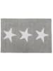Happy Decor Kids Teppich "Three Stars" in Grau/Weiß - 120x80  cm