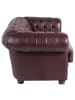 others SOFA 2-Sitzer Kalea Bezug Wischleder Buche nussbaum dunkel / rot